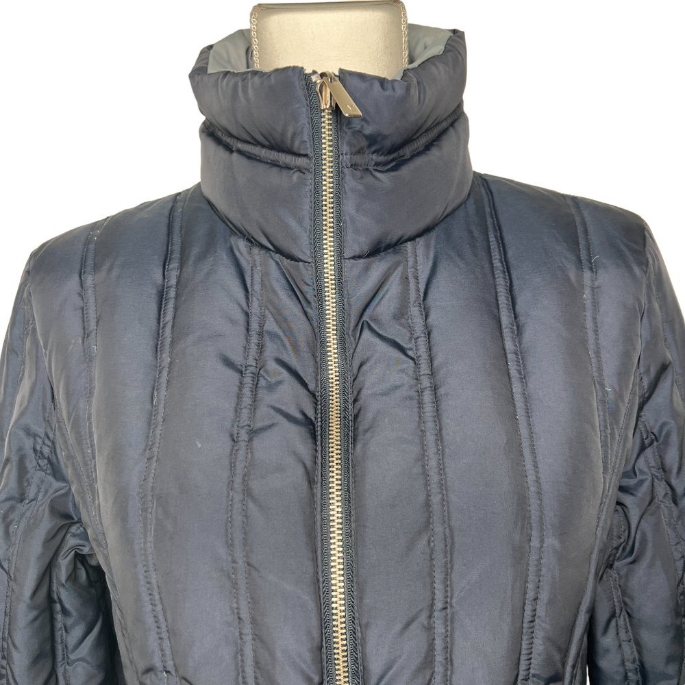 MICHAEL Michael Kors Multi Pocket Reversible Puffer Jacket Blue Grey Size S - Picture 4 of 17